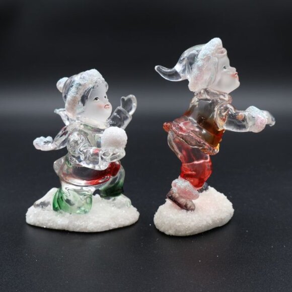 Heritage Mint Holiday Ice Sculptures Snowballs Children Christmas Acrylic - Picture 6 of 7